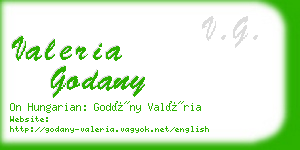 valeria godany business card